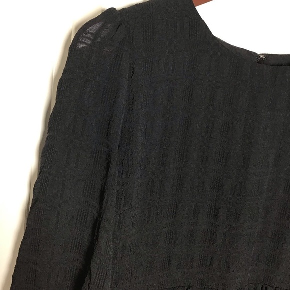 Madewell Puff Sleeve Black Dress Size 6. - Picture 3 of 7